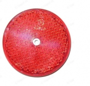 0V010330 Odrazka červená průměr 80 mm s dírou Auto Petr