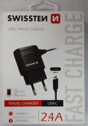 802307 Swissten nabíječka USB-C 230V/2,4A Auto Petr